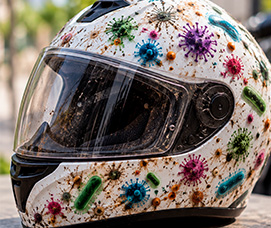 ¿Qué tan limpio está el casco que le entregan en una moto por aplicación?